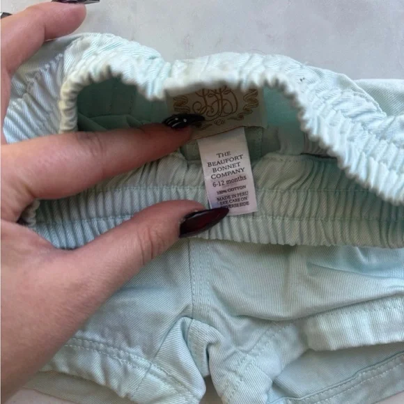 The Beaufort Bonnet Company Soft Aqua Kids Shorts - Picture 3 of 3